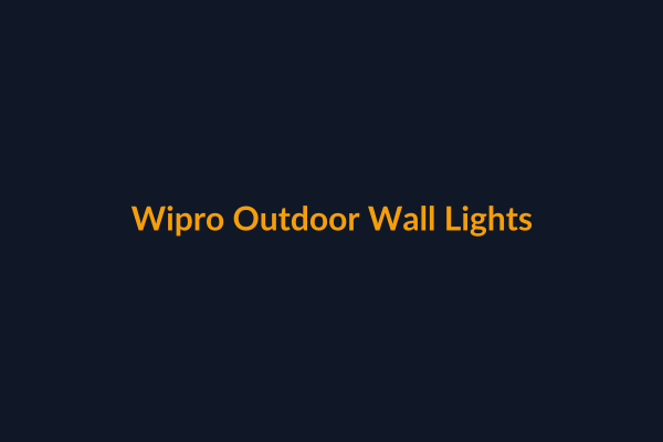 Wipro Outdoor Wall Lights available at Raguveer Electric Talala